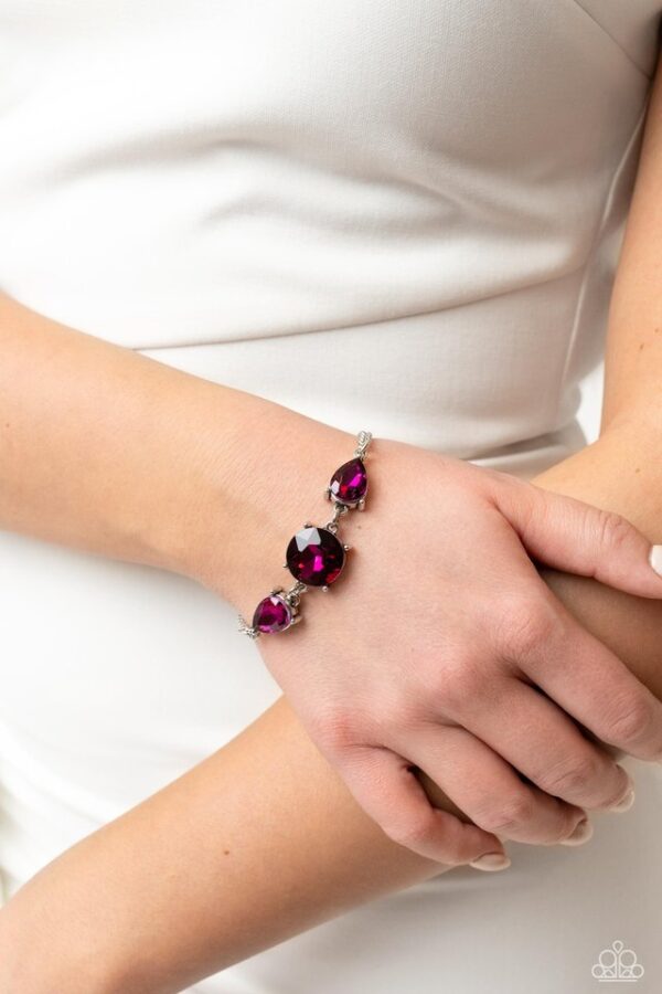 Paparazzi Bracelet ~ Twinkling Trio - Pink