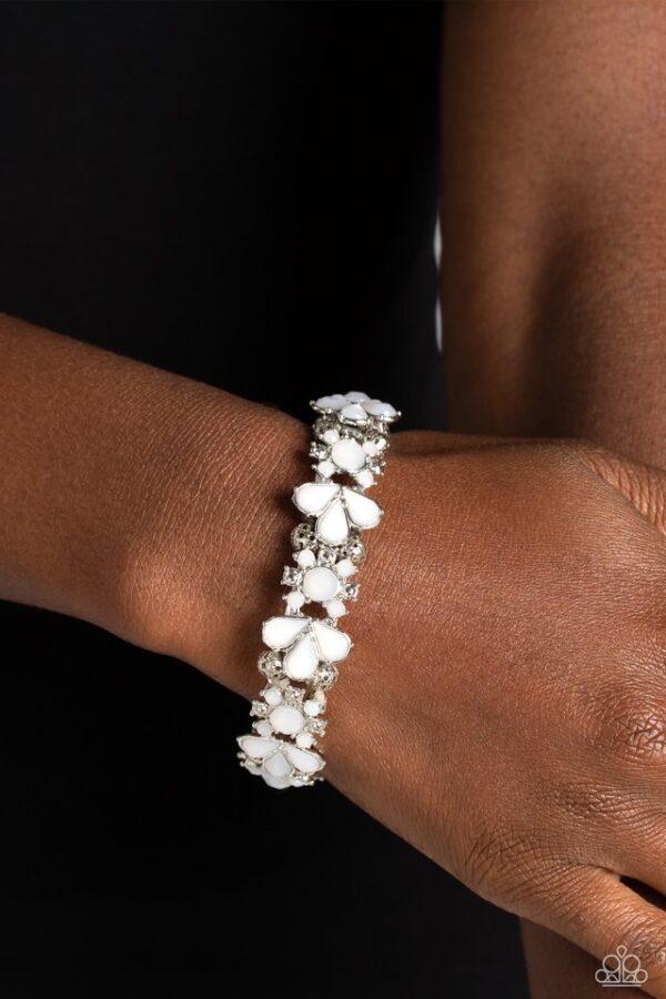 Paparazzi Bracelet ~ Teasing Torrent - White