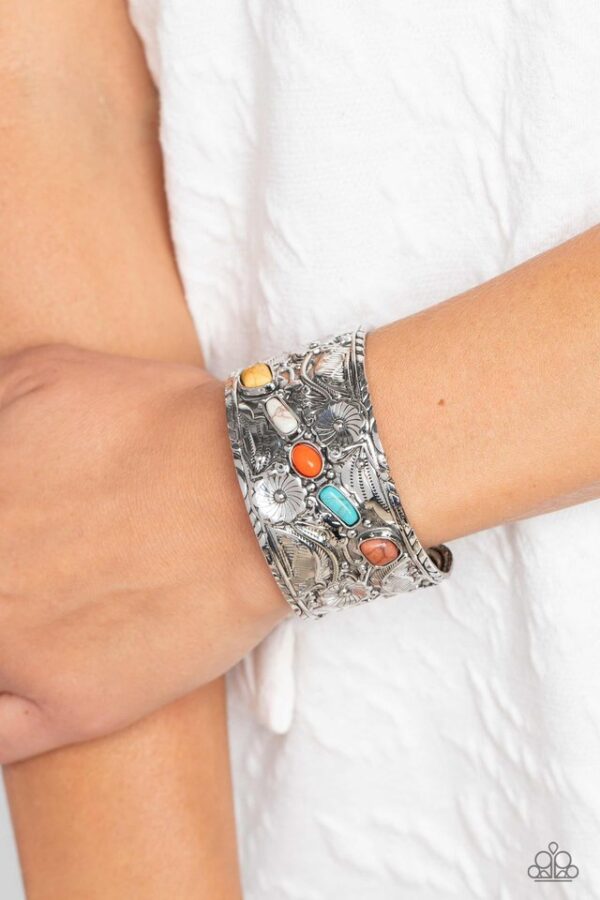 Paparazzi Bracelet ~ Still FLORAL Stones - Multi