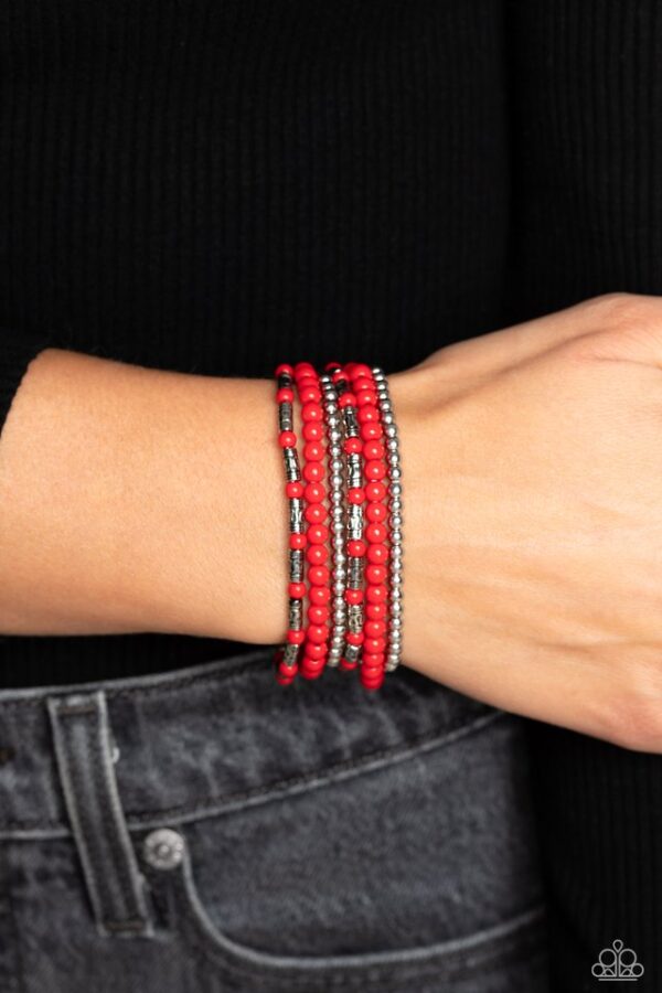 Paparazzi Bracelet ~ Mythical Magic - Red