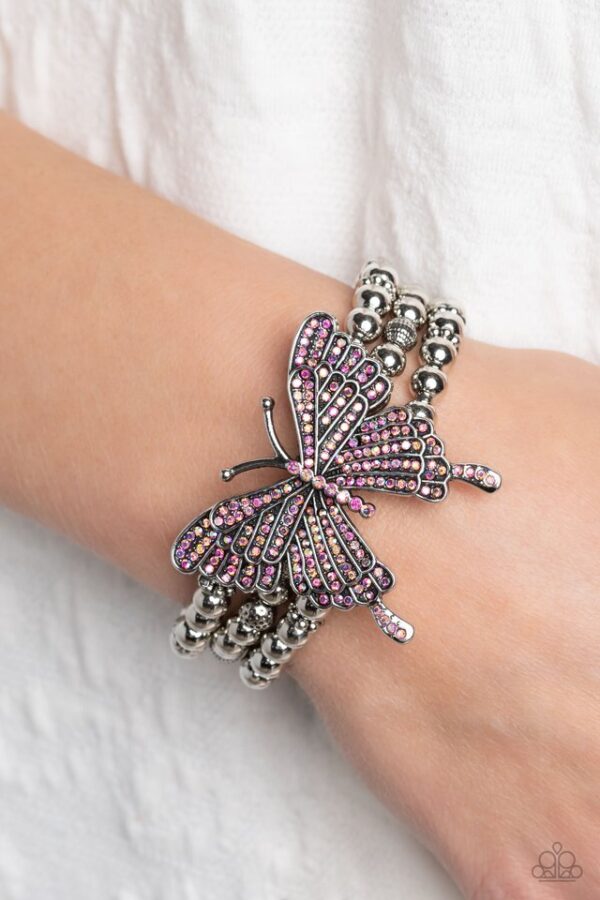 Paparazzi Bracelet ~ First WINGS First - Pink