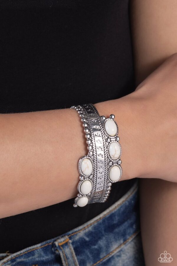 Paparazzi Bracelet ~ A League of Their STONE - White