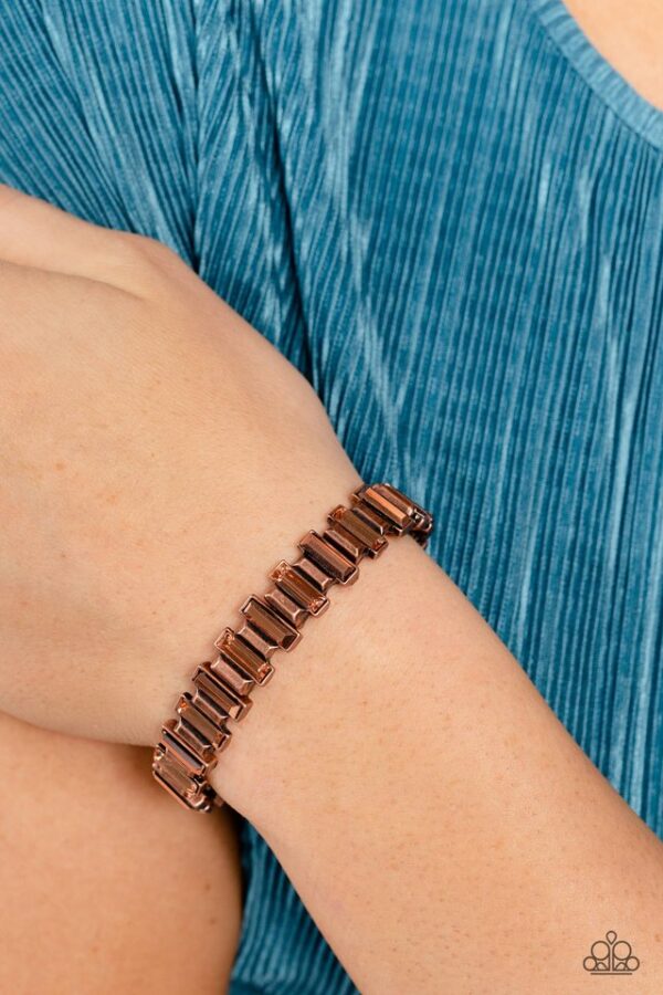 Paparazzi Bracelet ~ BURSTING the Midnight Oil - Copper