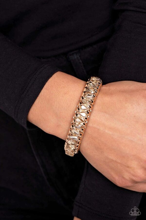 Paparazzi Bracelet ~ Crafted Coals - Gold