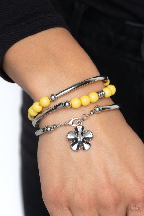 Paparazzi Bracelet ~ Off the WRAP - Yellow