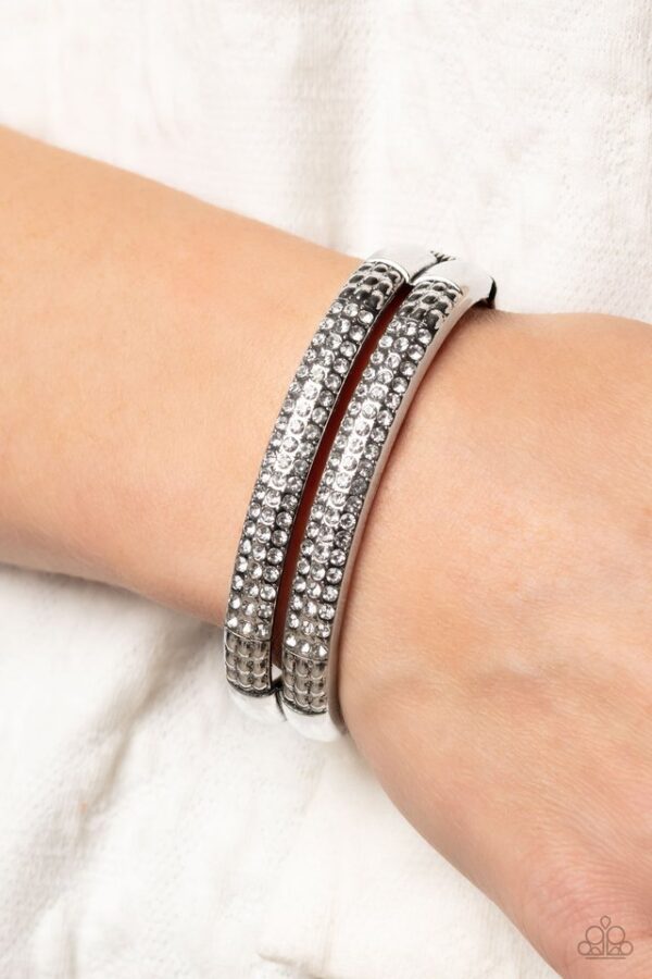 Paparazzi Bracelet ~ STACKED Up - White