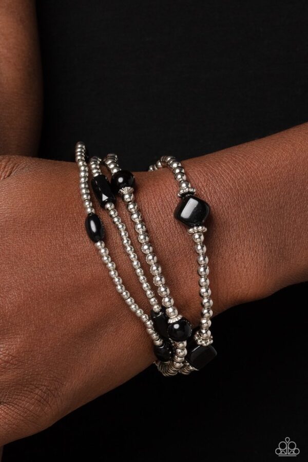 Paparazzi Bracelet ~ Geometric Guru - Black