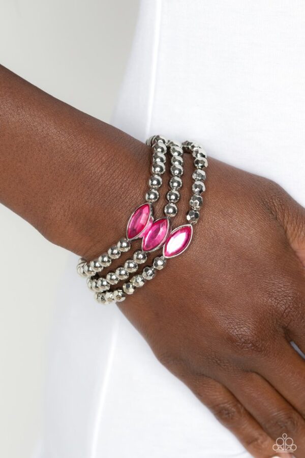 Paparazzi Bracelet ~ Twinkling Team - Pink