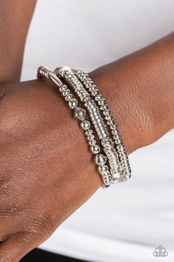 Paparazzi Bracelet ~ Monochromatic Medley - Silver