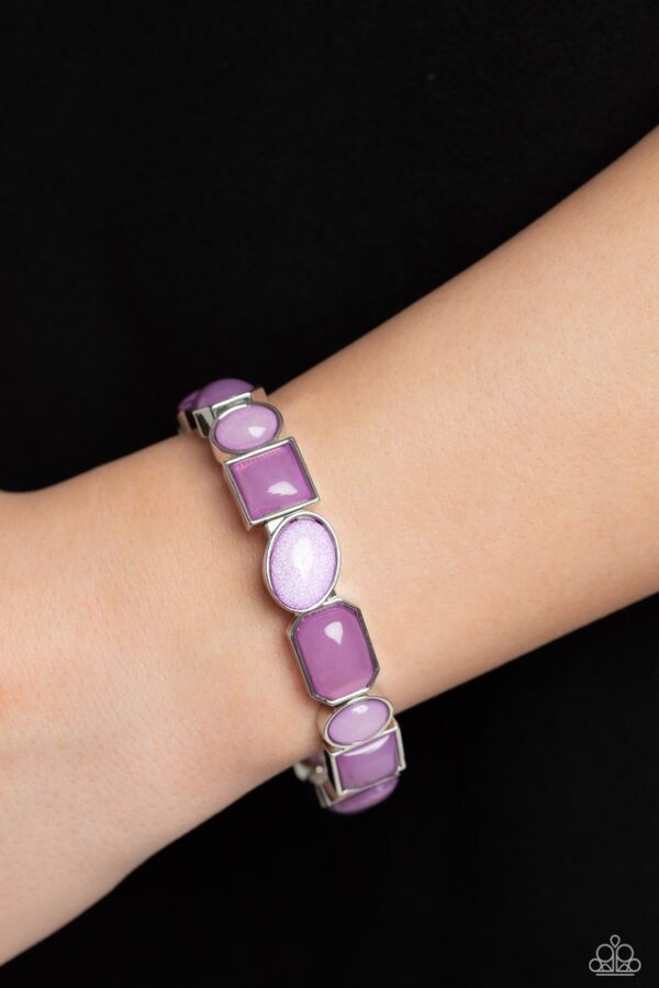 Paparazzi Bracelet ~ Giving Geometrics - Purple