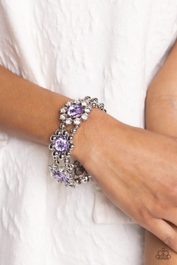 Paparazzi Bracelet ~ Pact of Petals - Purple