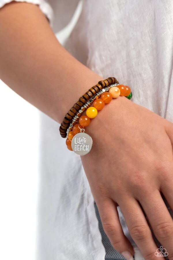 Paparazzi Bracelet ~ Lifes a Beach - Orange