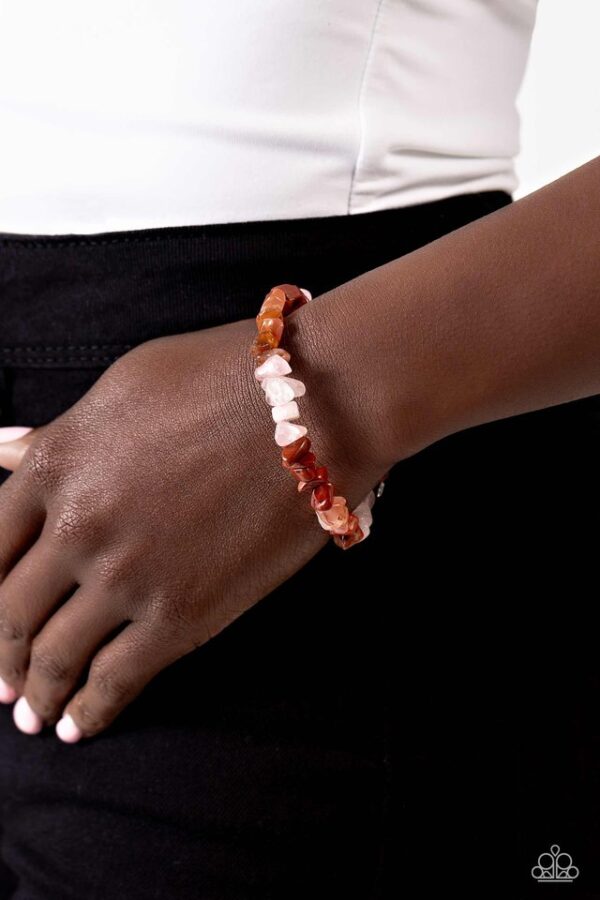 Paparazzi Bracelet ~ Sculpted Showcase - Red