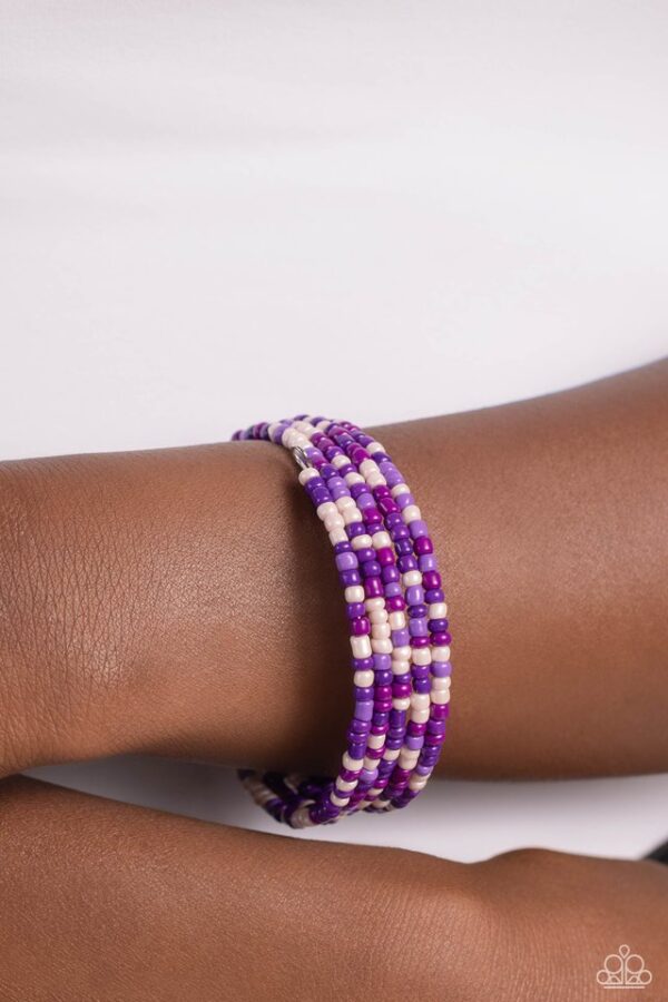 Paparazzi Bracelet ~ Coiled Candy - Purple