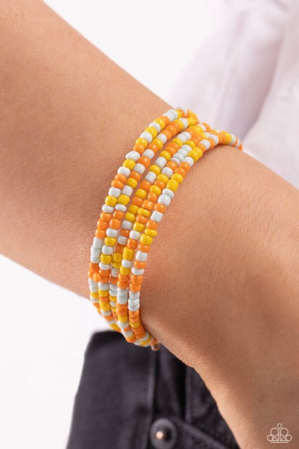 Paparazzi Bracelet ~ Coiled Candy - Yellow