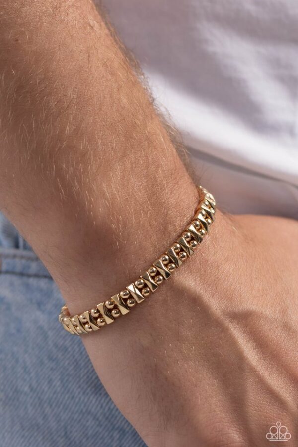 Paparazzi Bracelet ~ Fortune Favors The Fierce - Gold