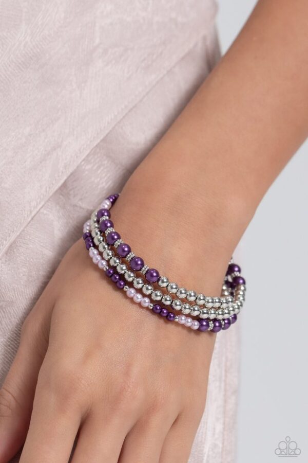 Paparazzi Bracelet ~ Just SASSING Through - Purple