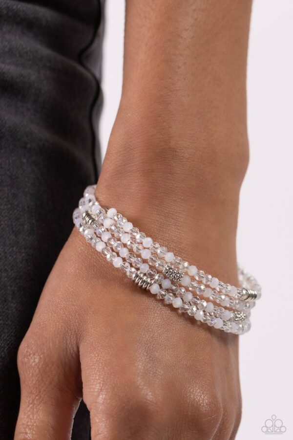 Paparazzi Bracelet ~ Dreamy Debut - White