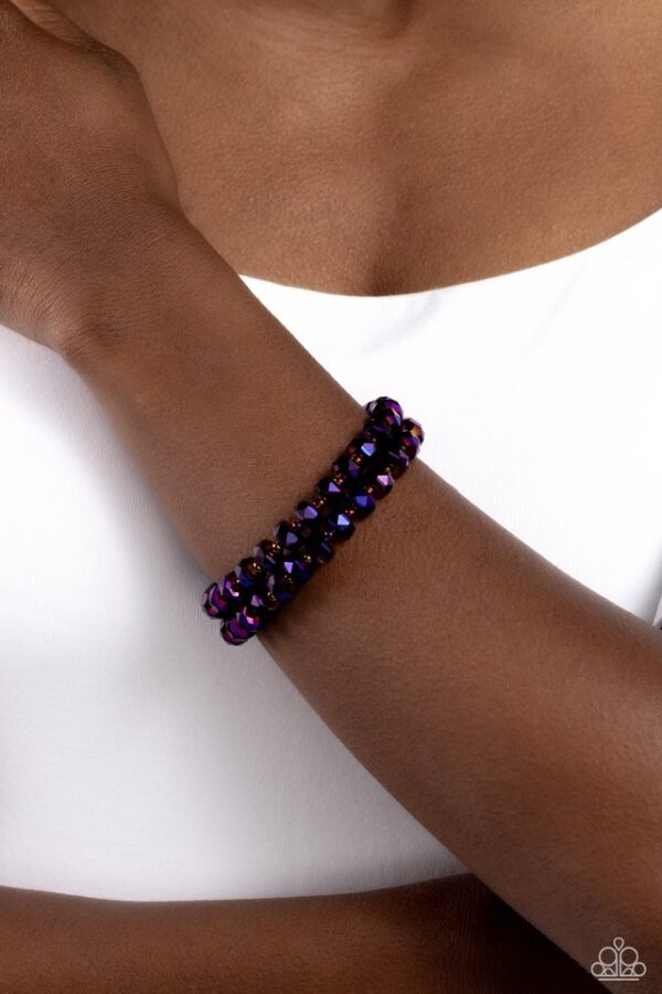 Paparazzi Bracelet ~ Seriously Stellar - Purple