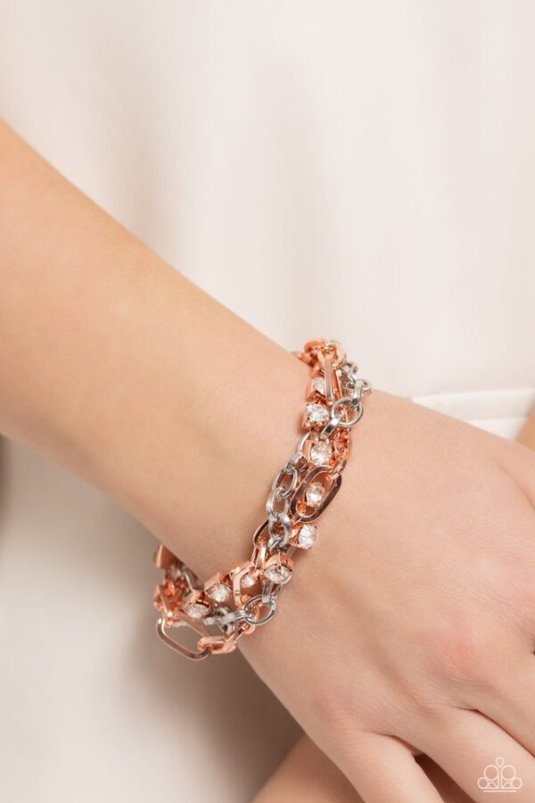 Paparazzi Bracelet ~ Two-Tone Taste - Copper