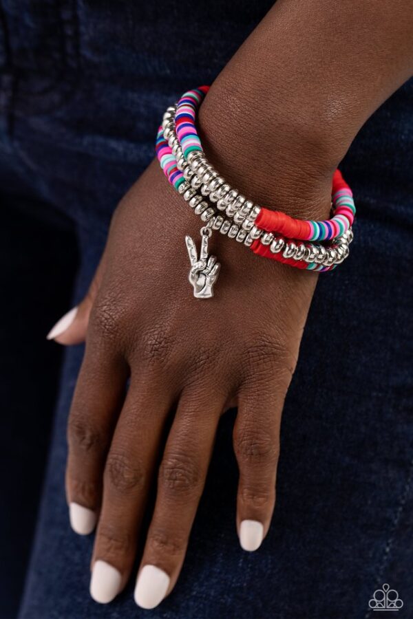 Paparazzi Bracelet ~ Peaceful Potential - Red