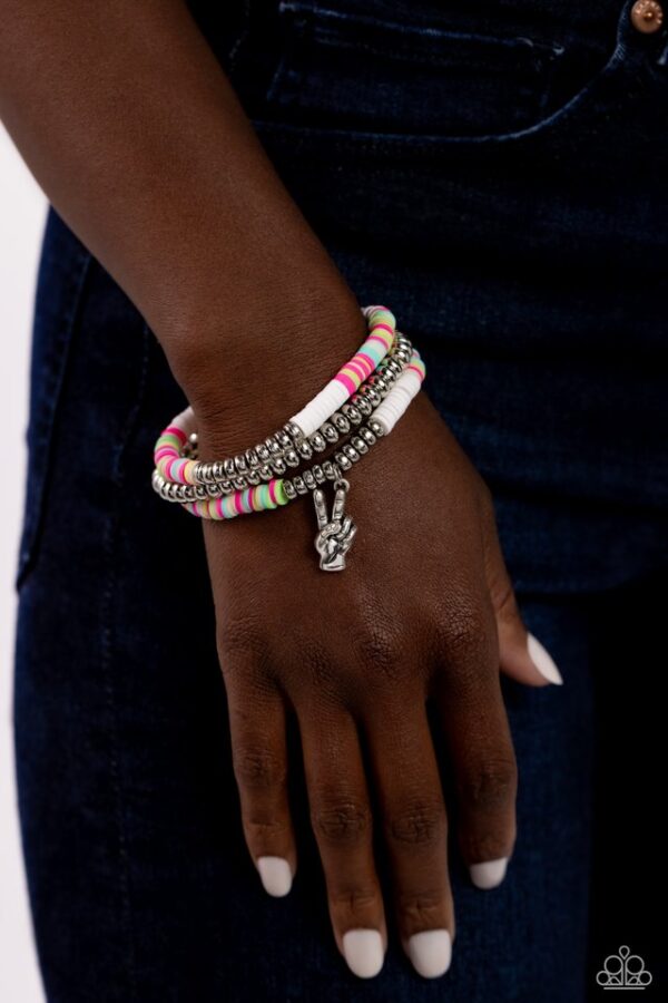 Paparazzi Bracelet ~ Peaceful Potential - White