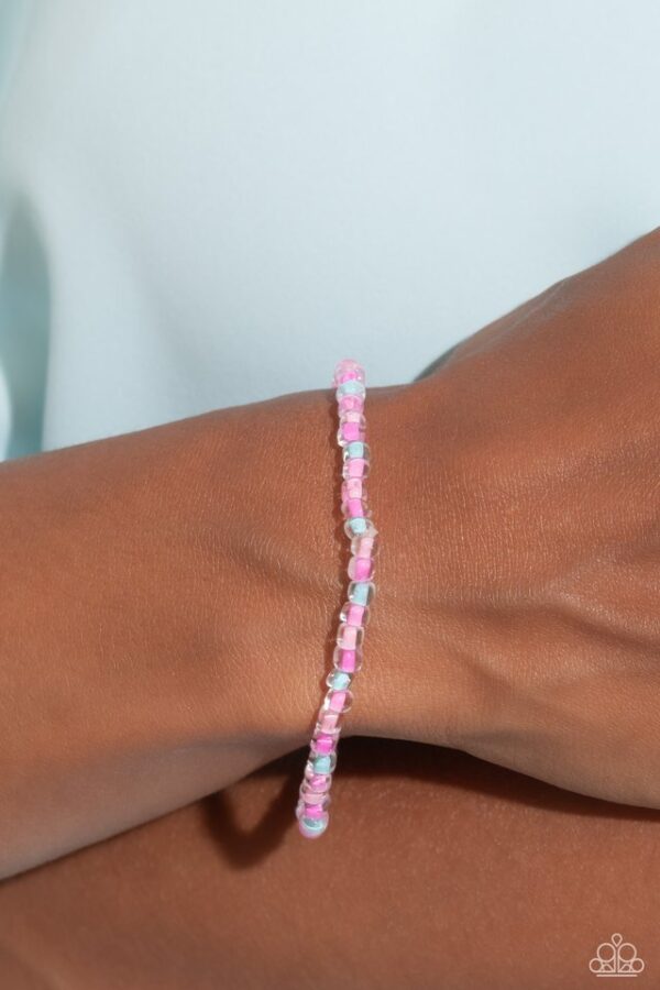 Paparazzi Bracelet ~ GLASS is in Session - Pink