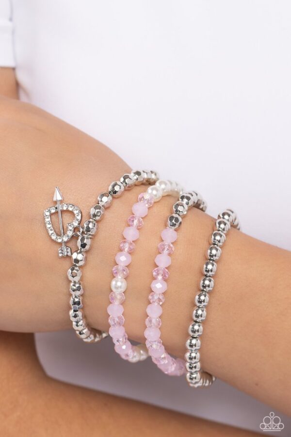 Paparazzi Bracelet ~ Heart-struck Haute - Pink