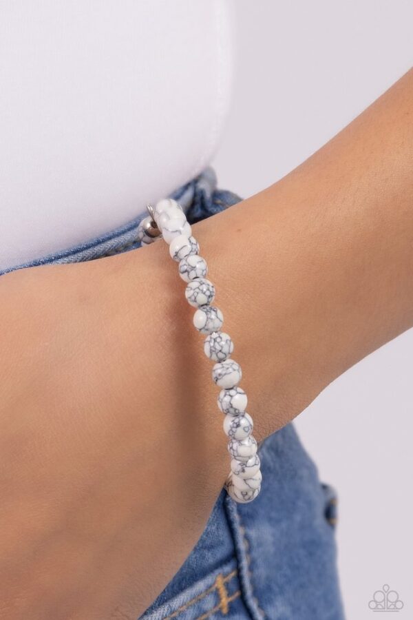 Paparazzi Bracelet ~ Sinuous Stones - White