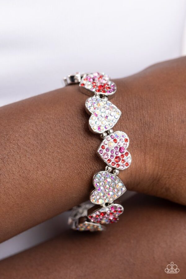 Paparazzi Bracelet ~ Headliner Heart - Multi