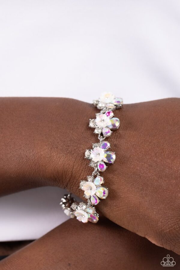 Paparazzi Bracelet ~ Floral Frenzy - White