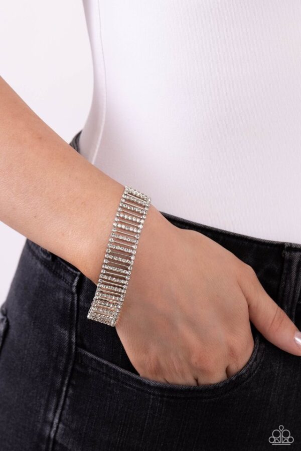 Paparazzi Bracelet ~ Elusive Elegance - White