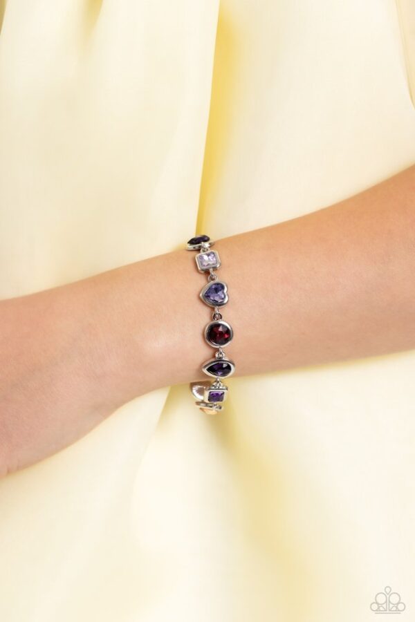 Paparazzi Bracelet ~ Actively Abstract - Purple