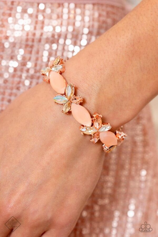 Paparazzi Bracelet ~ Soft-Hearted Succession - Rose Gold