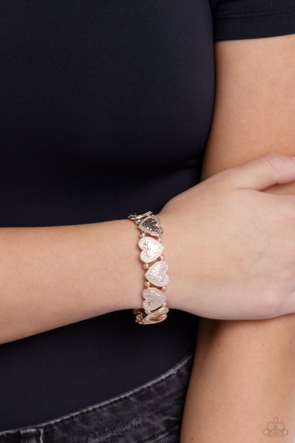 Paparazzi Bracelet ~ Date Night Deluxe - Rose Gold