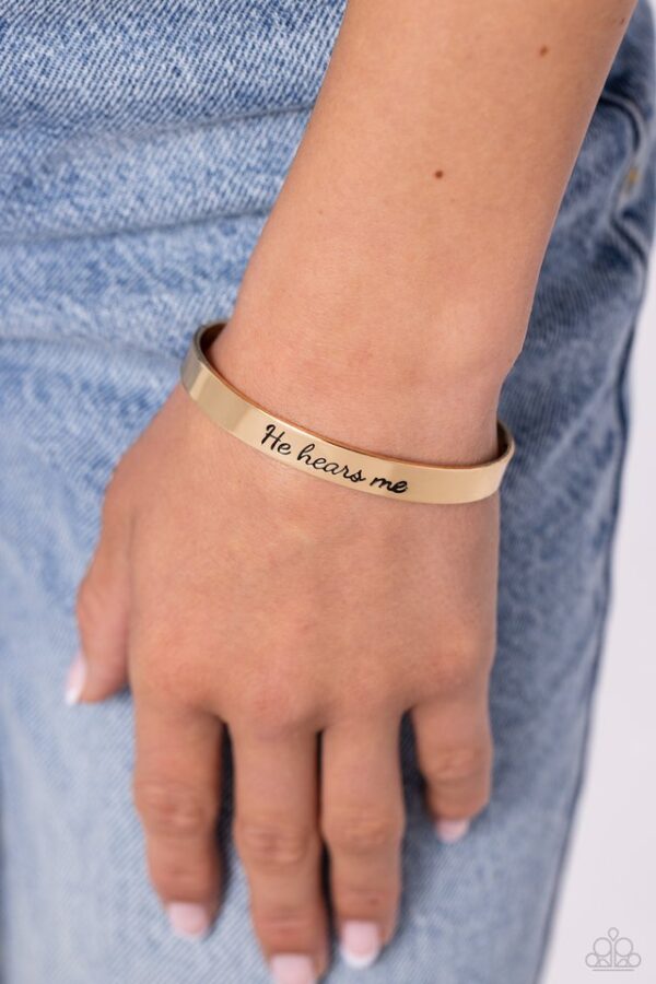 Paparazzi Bracelet ~ He Hears - Gold