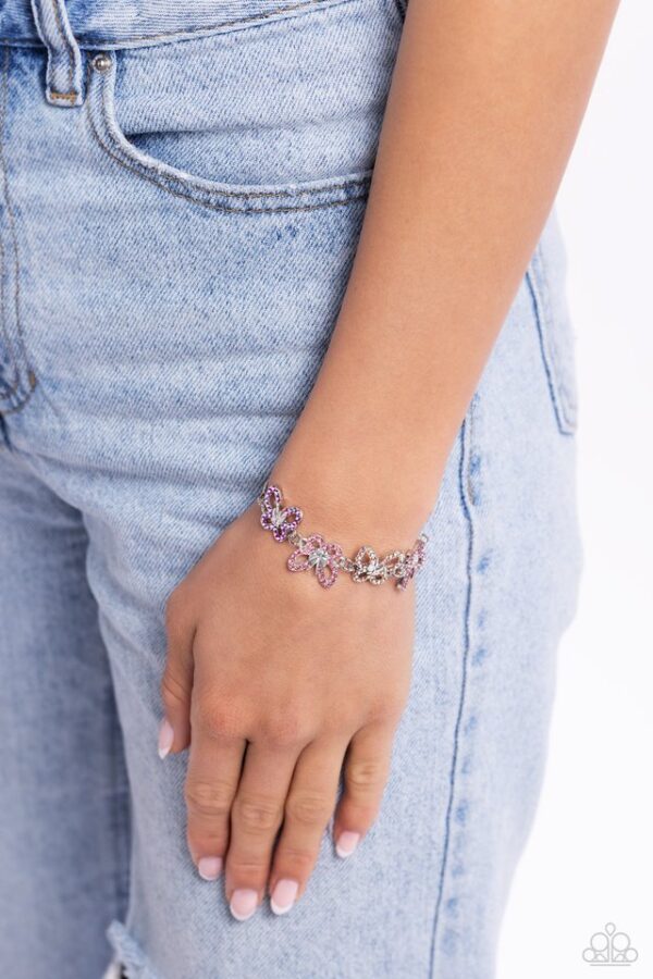 Paparazzi Bracelet ~ Butterfly Belonging - Pink