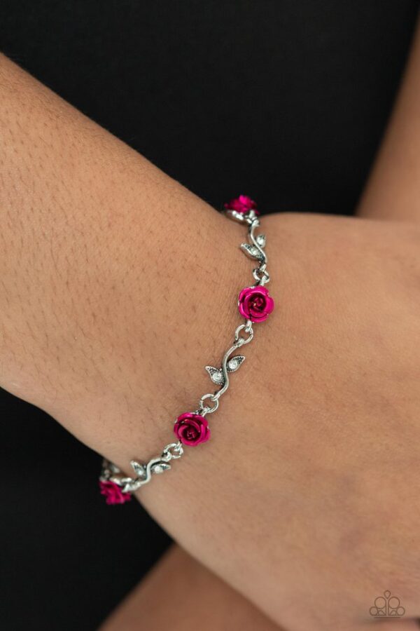 Paparazzi Bracelet ~ Roses Supposes - Pink