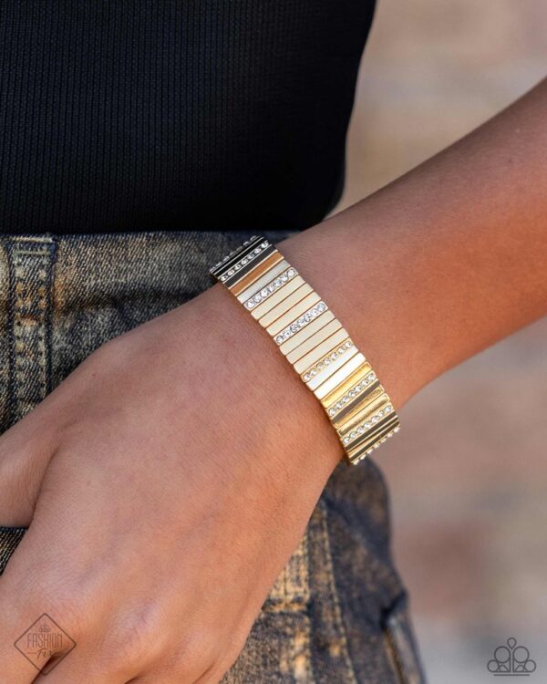 Paparazzi Bracelet ~ Linear Legend - Gold