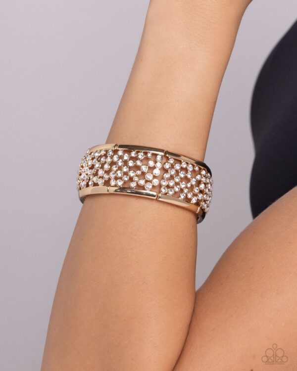 Paparazzi Bracelet ~ Subtly Scattered - Gold