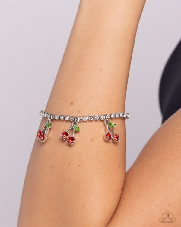 Paparazzi Bracelet ~ Candid Cherries - Red