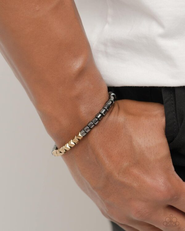 Paparazzi Bracelet ~ Cubed Cache - Black