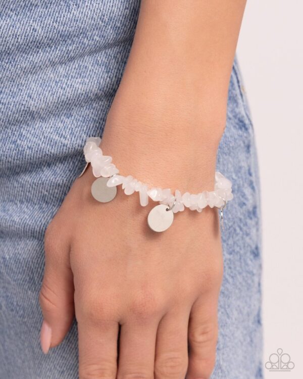 Paparazzi Bracelet ~ Grounded Grandeur - White