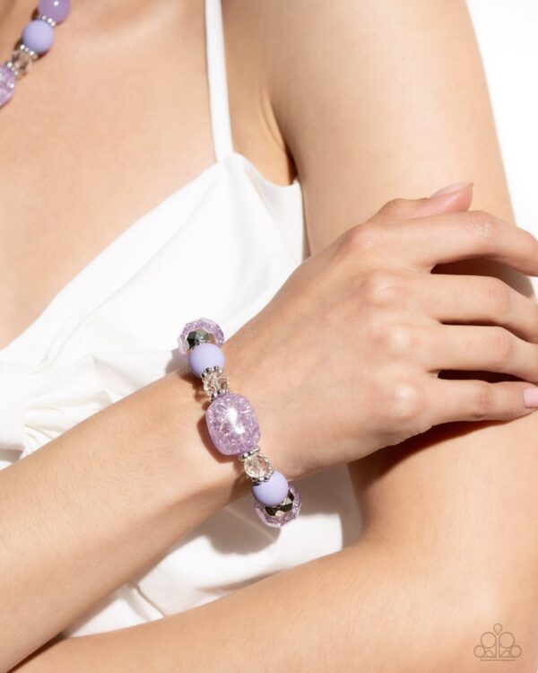 Paparazzi Bracelet ~ Sweetly Shattered - Purple