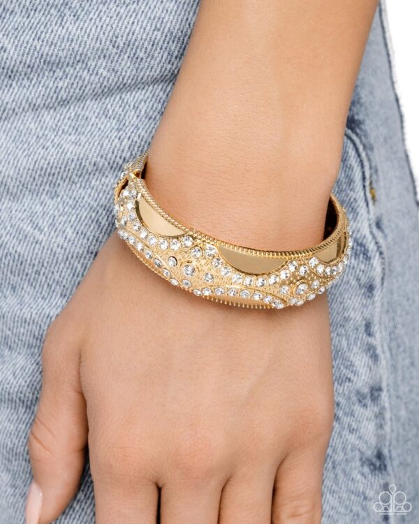 Paparazzi Bracelet ~ Draped in Decadence - Gold