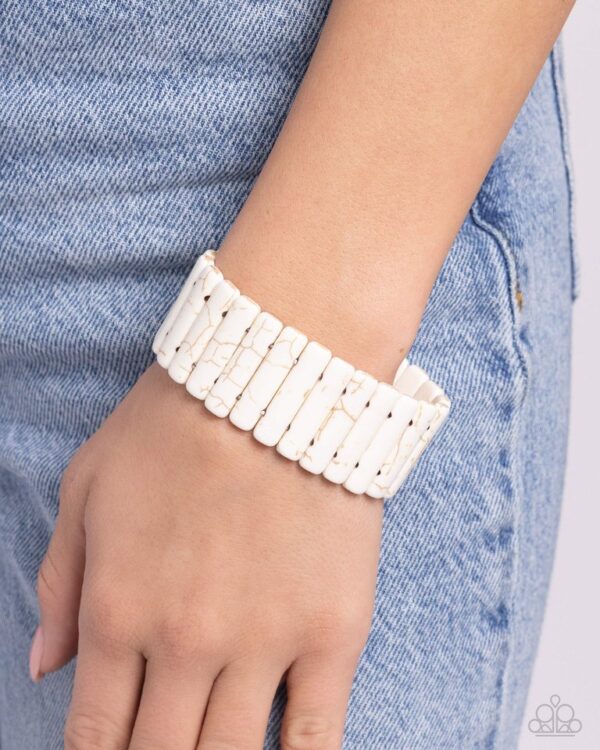 Paparazzi Bracelet ~ Southern Standing - White