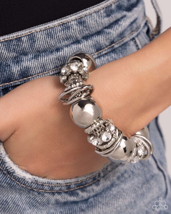 Paparazzi Bracelet ~ Coiled Confidence - White