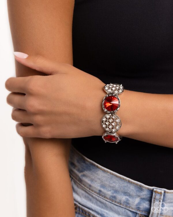 Paparazzi Bracelet ~ Refined Refresh - Red