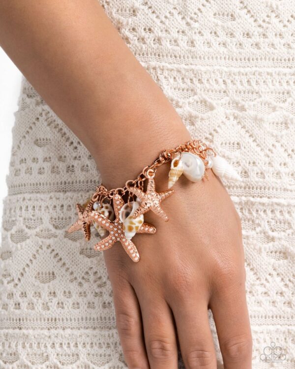 Paparazzi Bracelet ~ Seashell Song - Copper