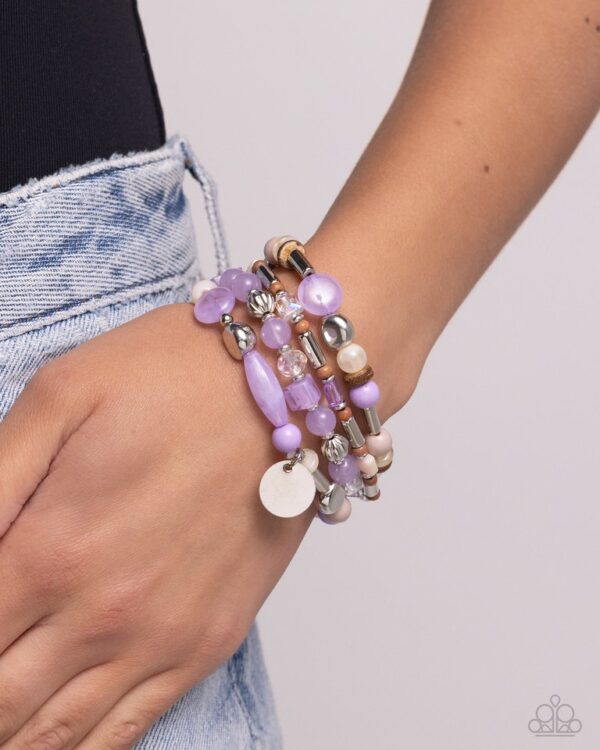 Paparazzi Bracelet ~ Cloudy Chic - Purple